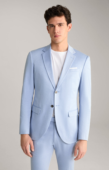 Damon Modular Jersey Jacket in Light Blue