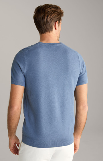Strick-Shirt Valdrio in Blau