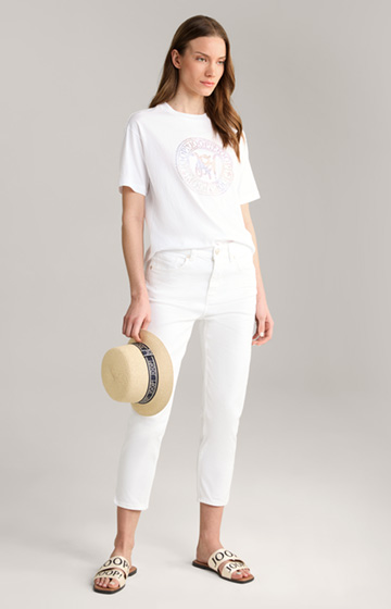 Baumwoll-T-Shirt in Weiß