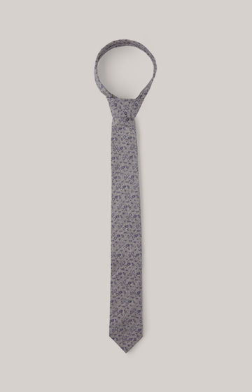 Krawatte in Grau/Blau gemustert