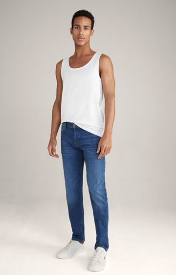 2er-Pack Fine Cotton Stretch Tank Top in Weiss