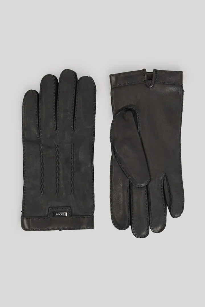 Führt zu Produktdetailseite „Lederhandschuhe in Schwarz"