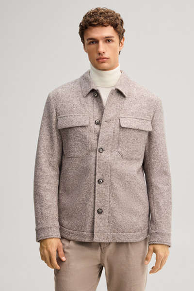 Führt zu Produktdetailseite „Overjacket aus Wollmix in Beige"