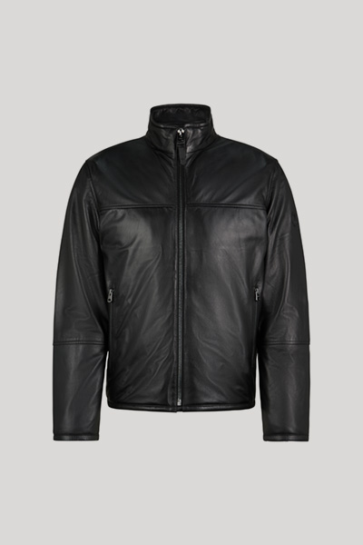 Lederjacke aus Lammnappa in Schwarz