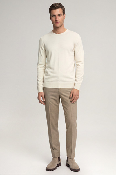 Leads to product detail page "Denny merino wool sweater in cream"