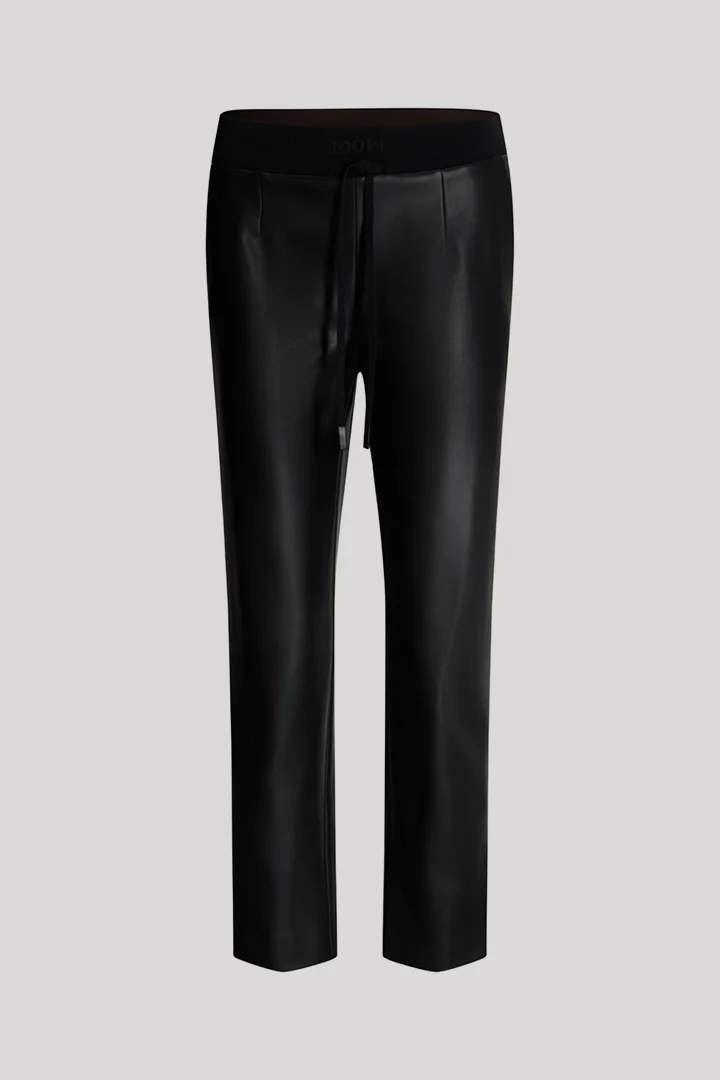 JOOP! presents the product Faux leather cigarette trousers in black from the category Trousers as a cut-out