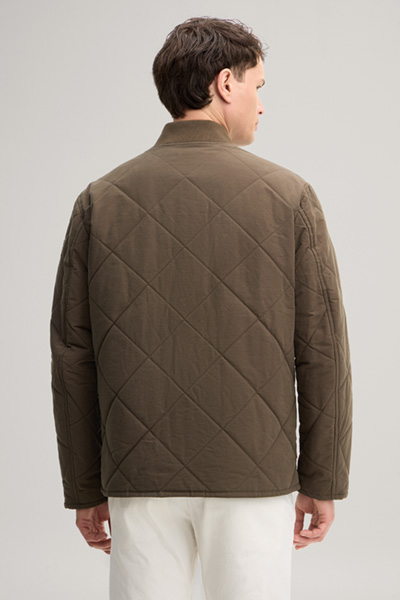Führt zu Produktdetailseite „Steppjacke aus Baumwollmix in Dunkelgrün"