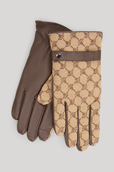 Leads to product detail page "Cornflower Leather Gloves in Beige"