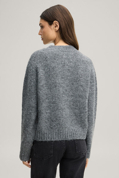 Leads to product detail page "Dark grey marl knitted jumper"