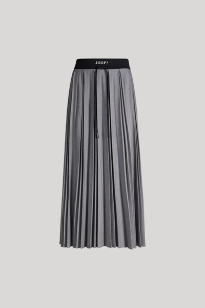 Midi flannel skirt in marl grey