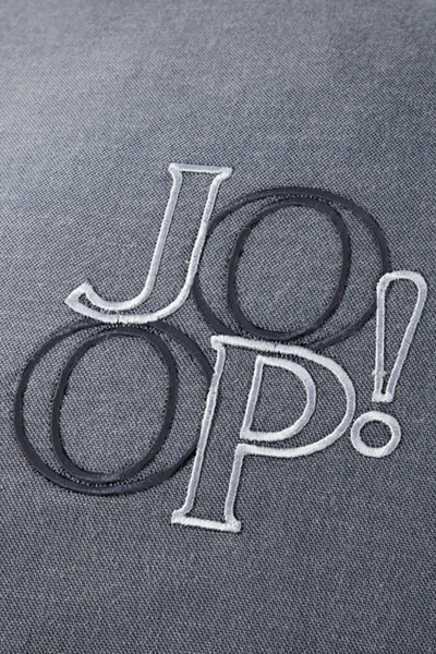 Leads to product detail page "JOOP! soft label cushion in blue, 35 x 35 cm"