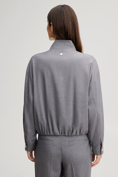 Leads to product detail page "Marl grey flannel blouson"