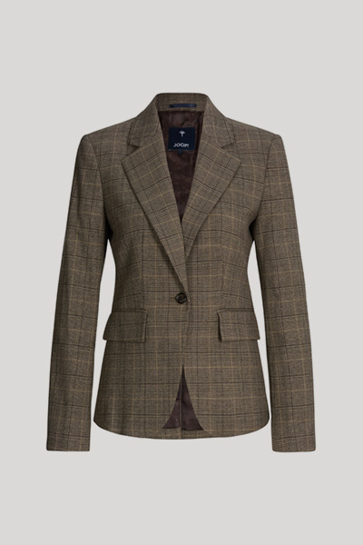Blazer in Beige-Schwarz kariert