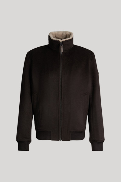 Dark brown cashmere-blouson