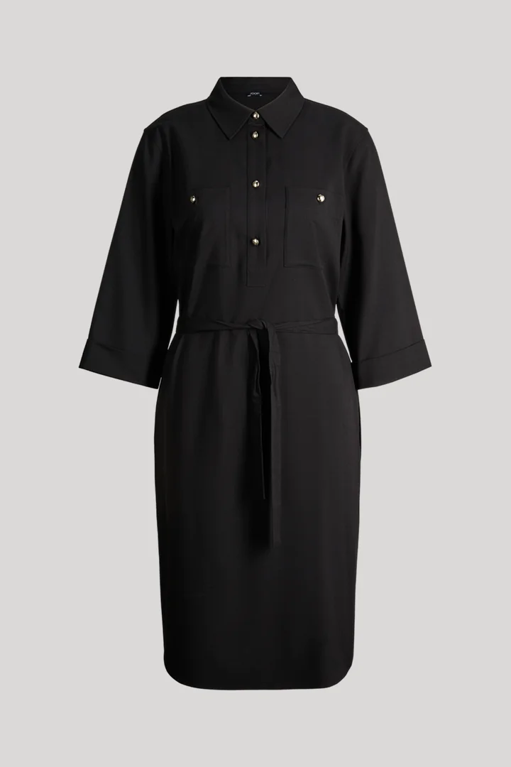 JOOP! presents the product Black flannel shirt-style dress from the category Dresses as a cut-out