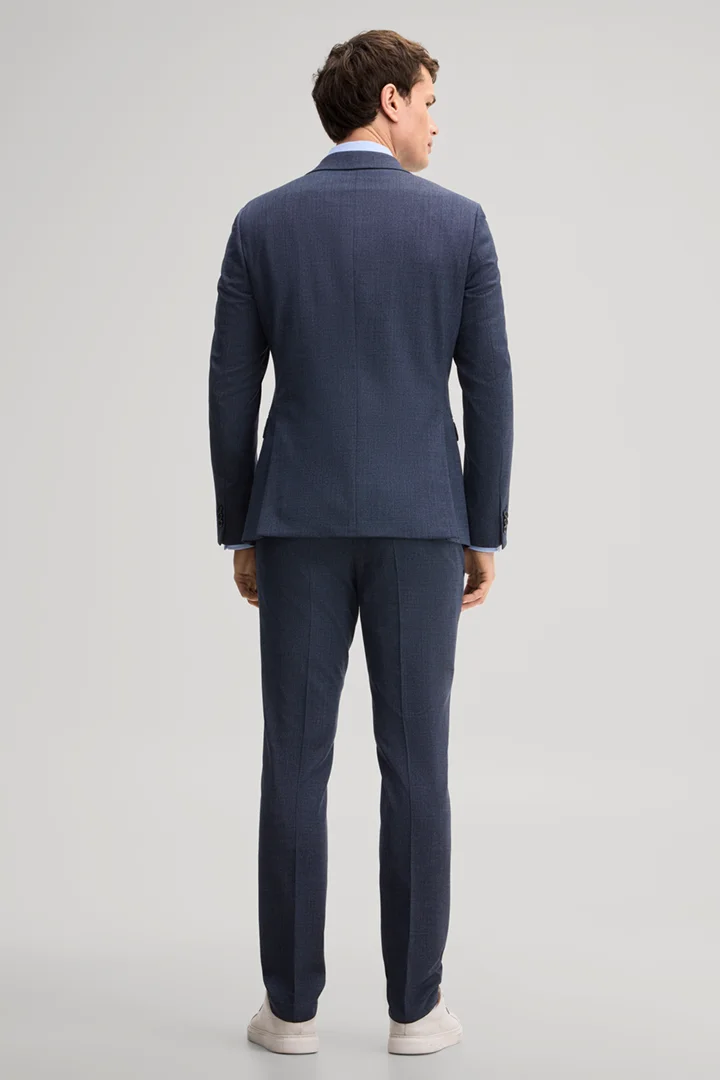 Leads to product detail page "Medium blue wool-blend suit"
