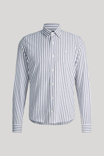 Navy striped cotton shirt