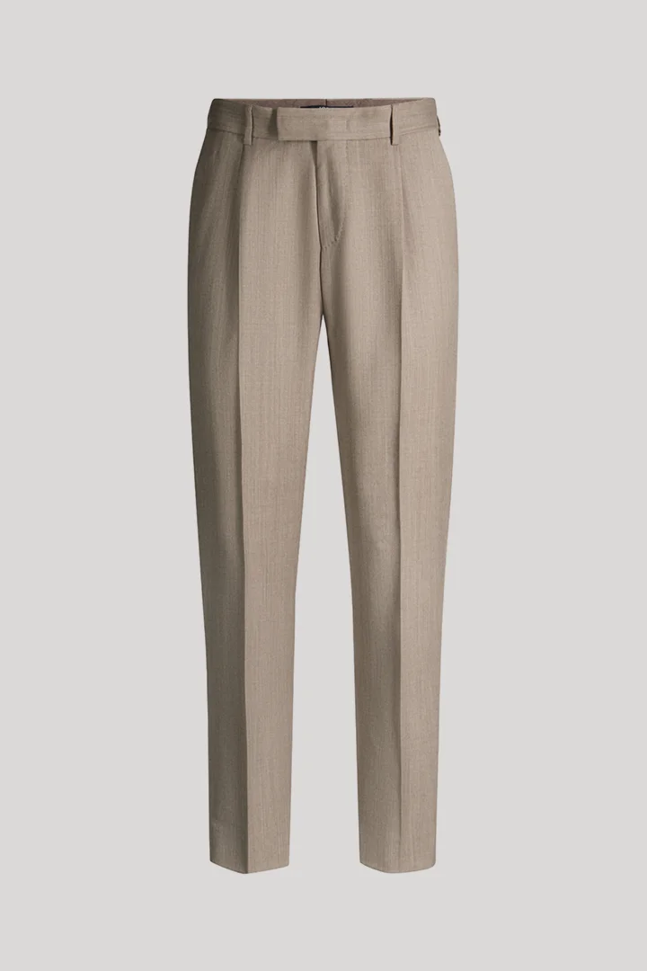 Führt zu Produktdetailseite „Baukasten-Hose aus Schurwolle in Hellbeige"