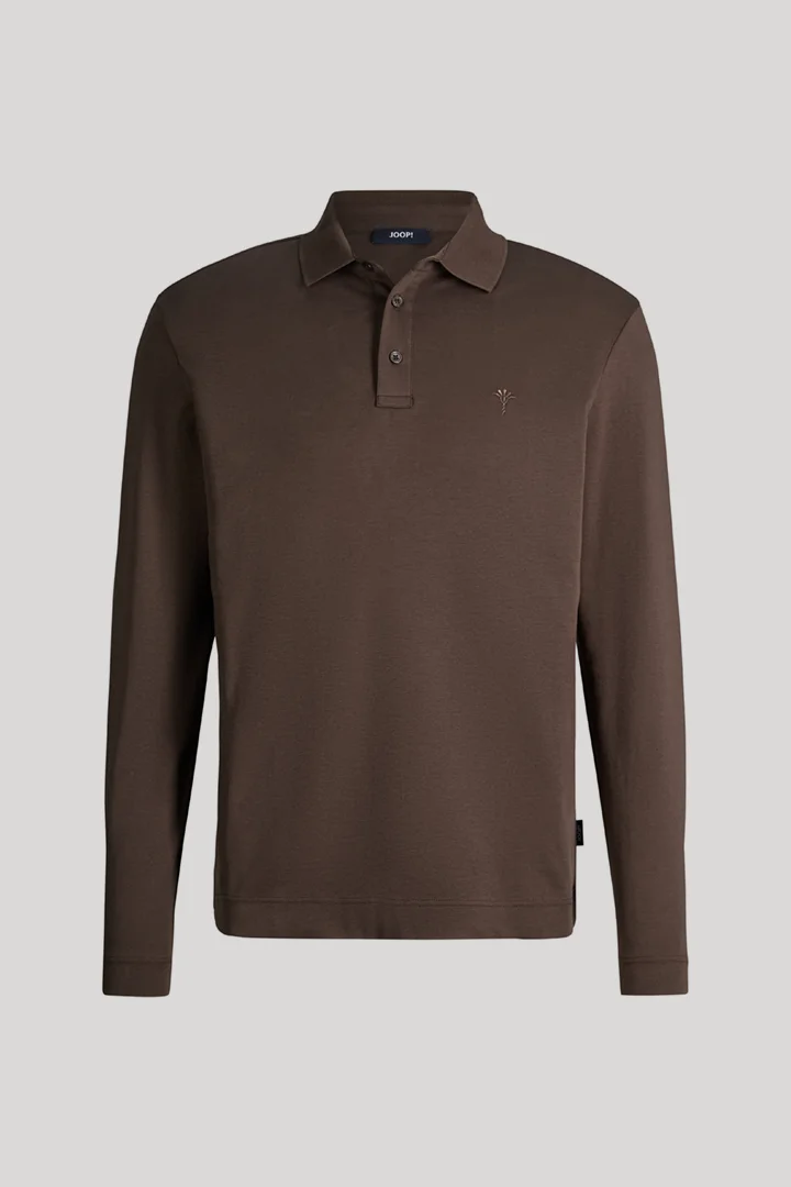 JOOP! presents the product Long-sleeved polo shirt in dark brown from the category Polo Shirts as a cut-out