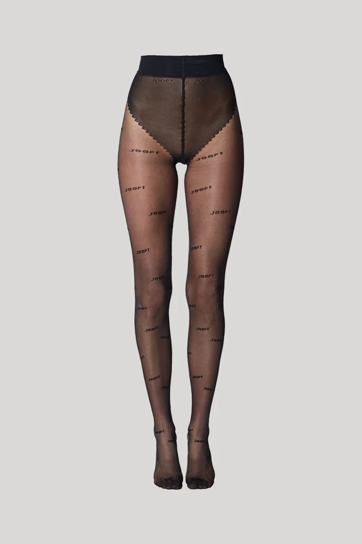 Leads to product detail page "Black tights with logo"
