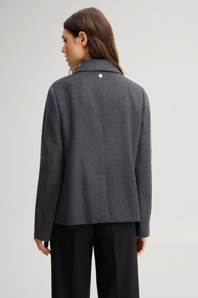 Leads to product detail page "Wool-blend jacket with cashmere in anthracite"
