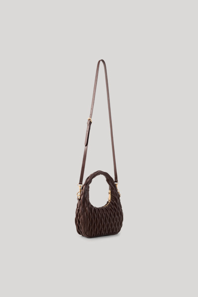 Führt zu Produktdetailseite „Hobo Bag Ruga Denise in Dunkelbraun gesteppt"