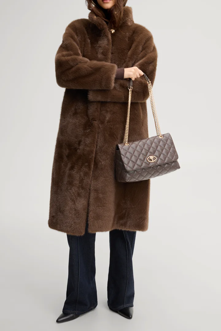 Führt zu Produktdetailseite „Schultertasche Bellagio Emma in Dunkelbraun"