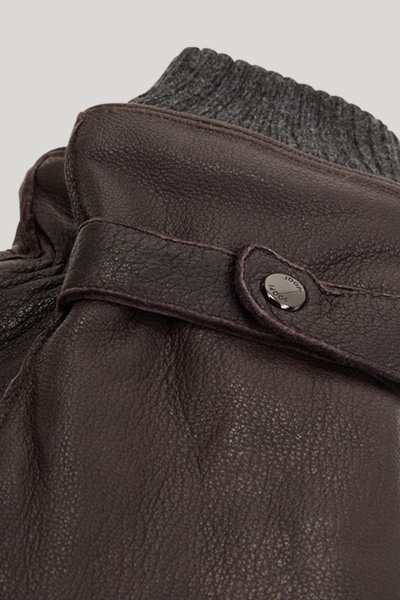 Führt zu Produktdetailseite „Lederhandschuhe in Dunkelbraun"