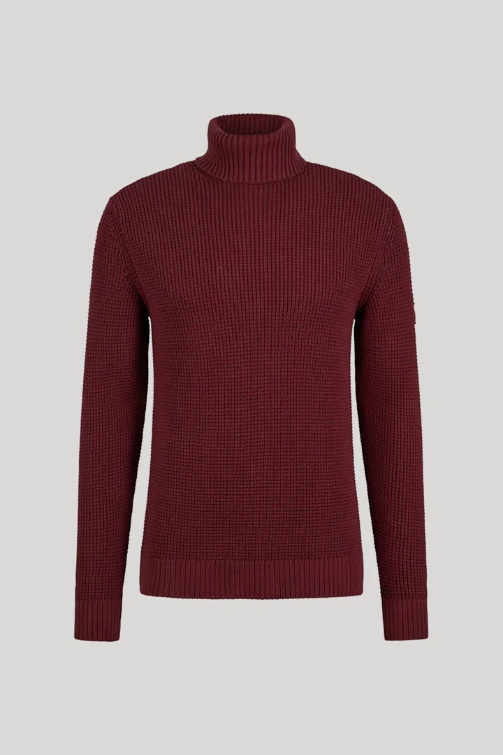 Führt zu Produktdetailseite „Rollkragen-Pullover in Rot"