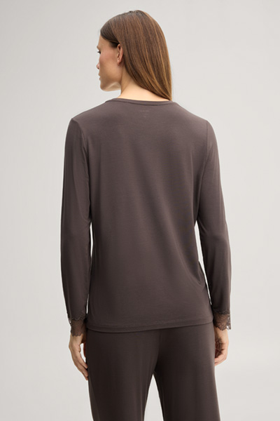 Führt zu Produktdetailseite „Loungewear Shirt in Dunkelbraun"