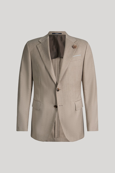 Leads to product detail page "Modular suit jacket in virgin wool, in light beige"