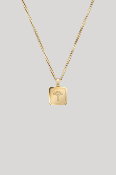 Leads to product detail page "Gold necklace with pendant"