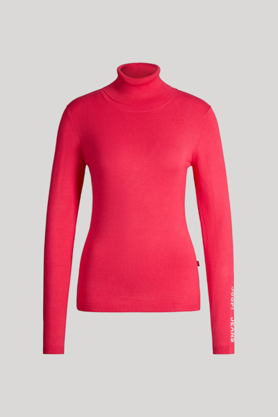 Führt zu Produktdetailseite „Viskose-Rollkragen-Pullover in Pink"