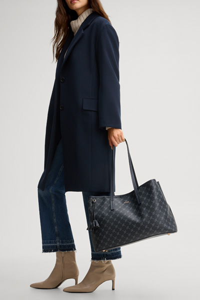 Führt zu Produktdetailseite „Shopper Cortina Imogen in Navy gemustert"