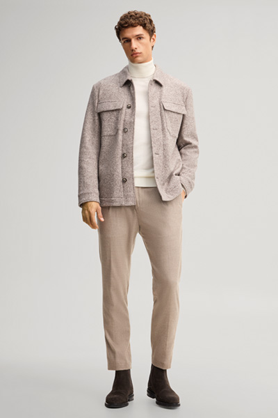 Führt zu Produktdetailseite „Overjacket aus Wollmix in Beige"