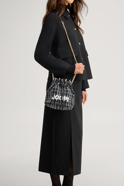 Leads to product detail page "Milano zohara bucket bag in black"