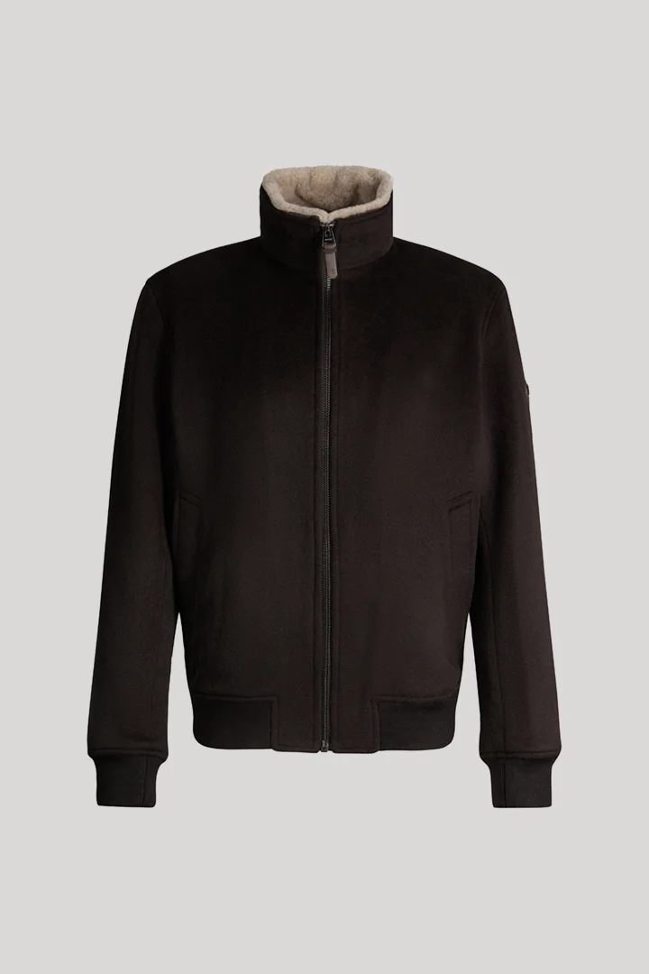 Dark brown cashmere-blouson