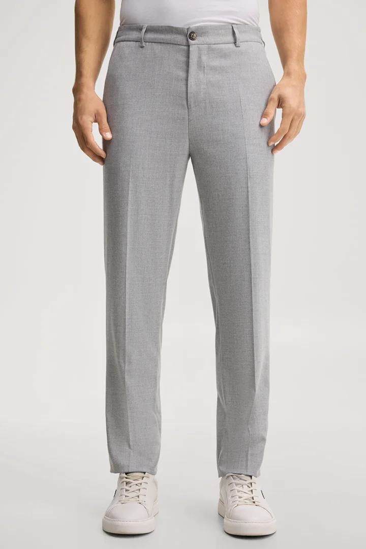 Leads to product detail page "Light grey suit trousers"