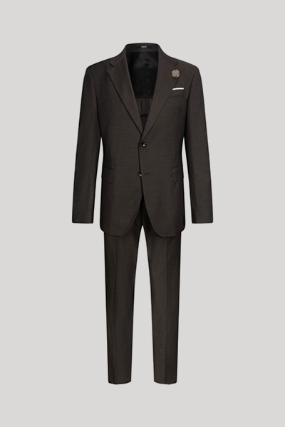 Dark brown wool-blend suit