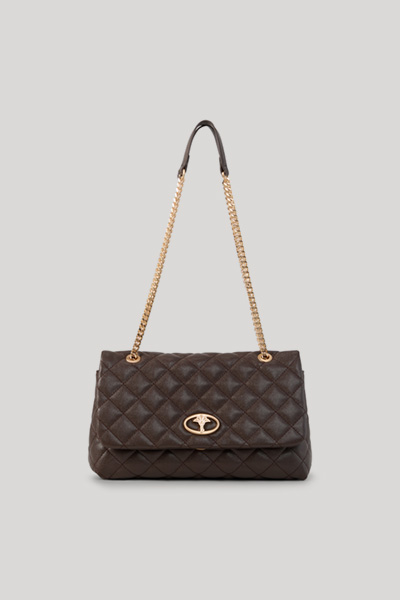 Führt zu Produktdetailseite „Schultertasche Bellagio Emma in Dunkelbraun"