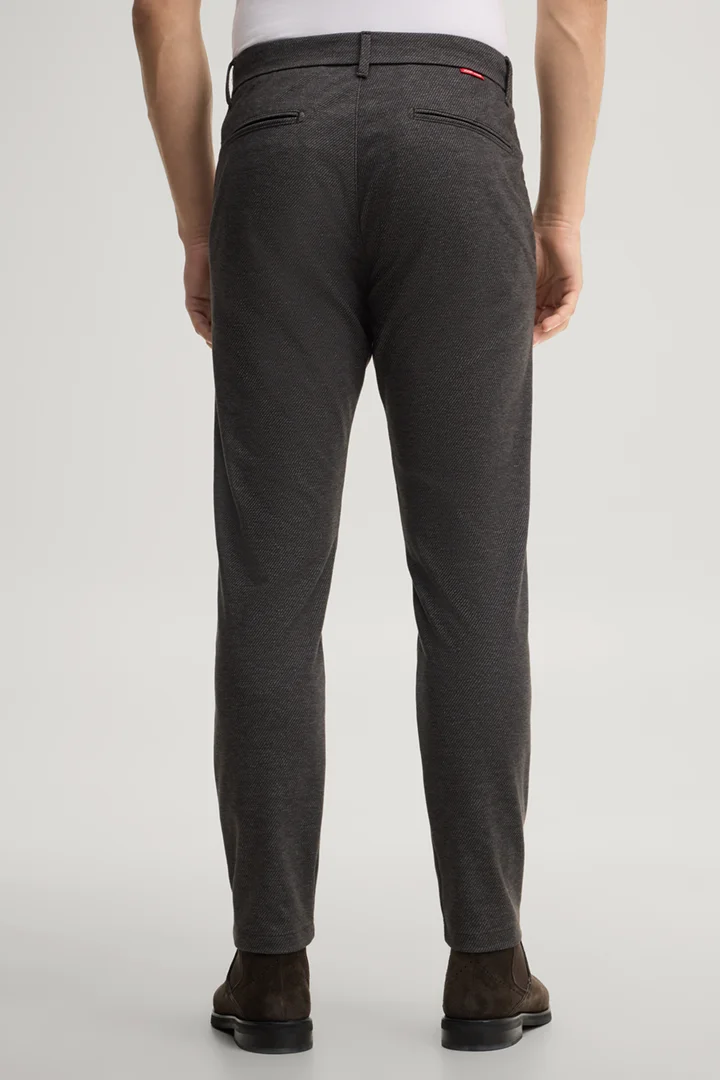 Leads to product detail page "Dark brown viscose-blend chinos"