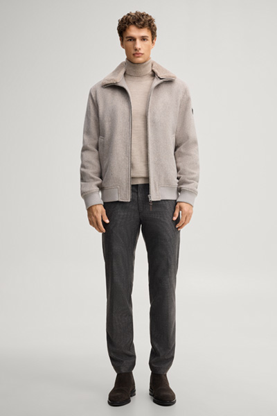 Leads to product detail page "Beige cashmere-blend blouson"