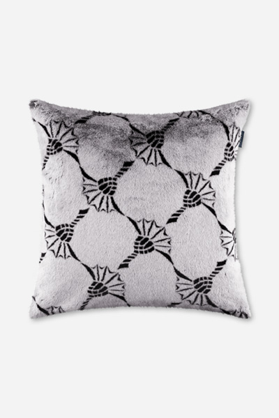 Leads to product detail page "JOOP! calm cornflower decorative cushion cover in black, 50 x 50 cm"