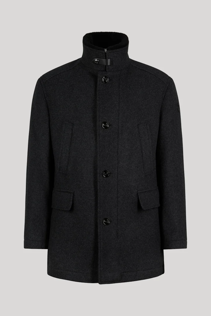 Führt zu Produktdetailseite „Jacke aus Wollmix mit Stehkragen in Anthrazit"