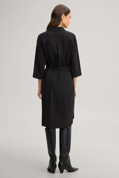 Leads to product detail page "Black flannel shirt-style dress"