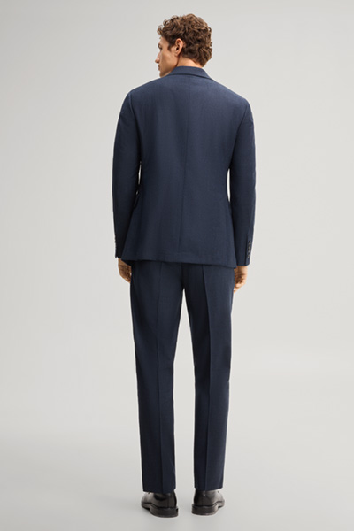 Leads to product detail page "Navy wool-blend suit"