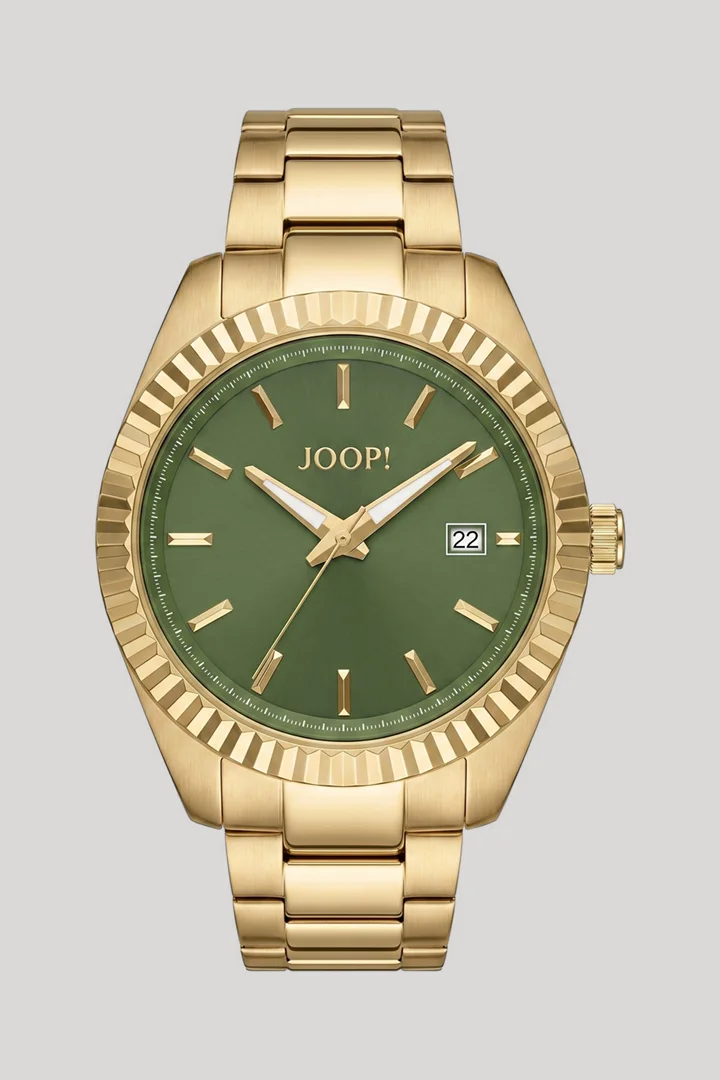 Leads to product detail page "Men’s gold wristwatch"