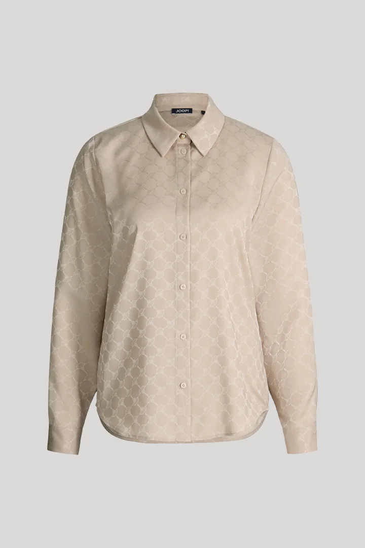 JOOP! presents the product Cornflower-coloured shirt in greige from the category Blouses as a cut-out