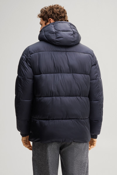 Leads to product detail page "Hooded quilted jacket in navy"