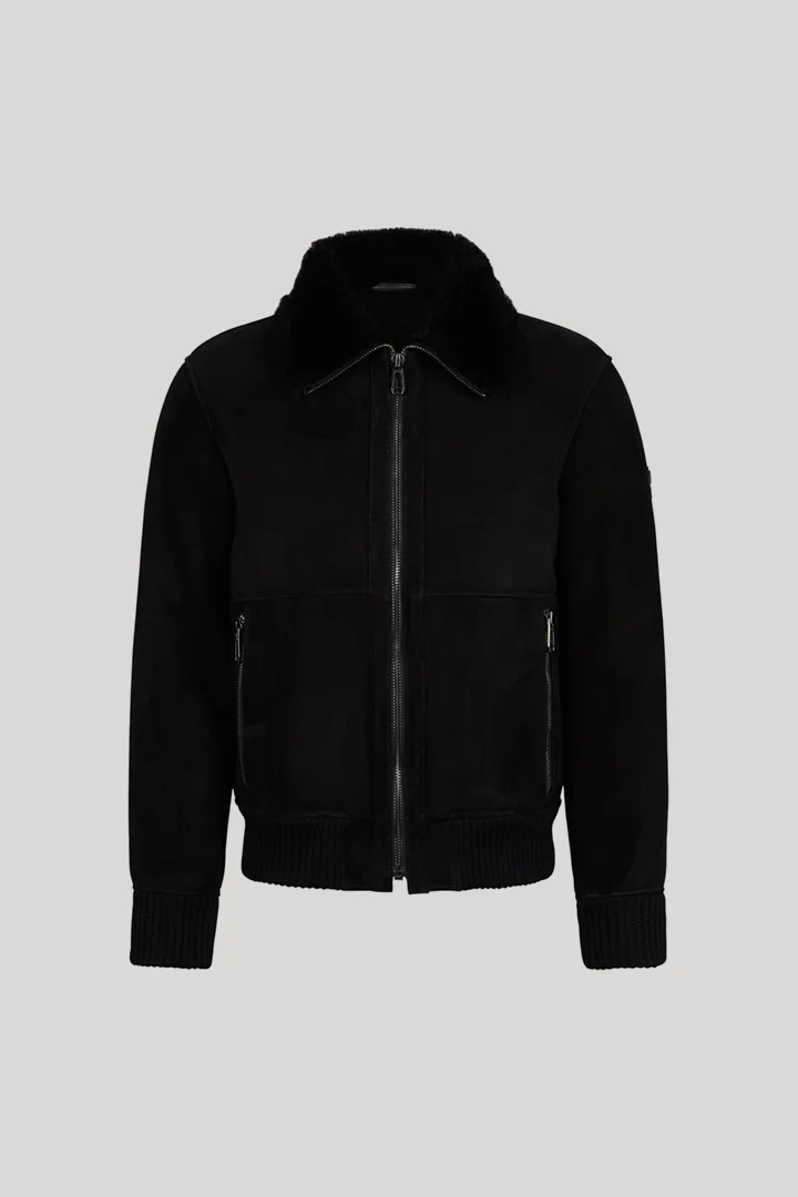 JOOP! präsentiert das Produkt Lederjacke aus Lammvelours in Schwarz aus der Kategorie Jacken als Freisteller